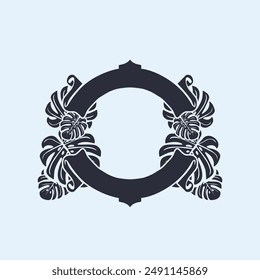 tropical leaf decoration, logo vector
