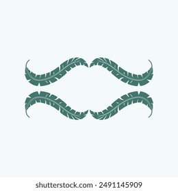 tropical leaf decoration, logo vector