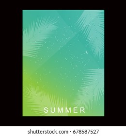 Tropical leaf design banner