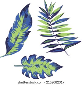 Tropical leaf design Summer pattern design Beach print Leaf printing