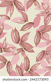 The tropical leaf design very suitable for beachwear,white elegant colors