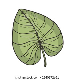 Tropical Leaf Doodle Vector Illustration