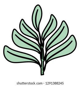 tropical leaf ecology icon
