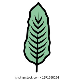 tropical leaf ecology icon
