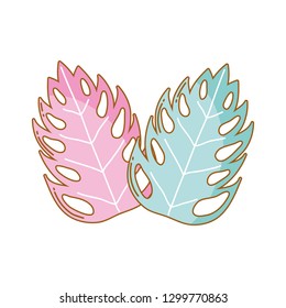tropical leaf ecology icon