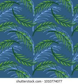 tropical leaf floral seamless pattern