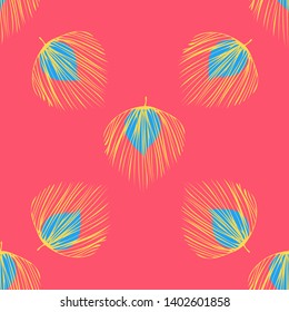 Tropical leaf floral seamless pattern. Background with tropical leaves. Exotic print for swimsuits. Floral seamless pattern.