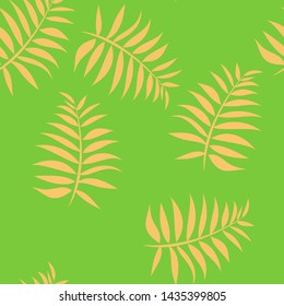 Tropical leaf floral seamless pattern. Background with tropical leaves. Exotic print for swimsuits. Floral seamless pattern.