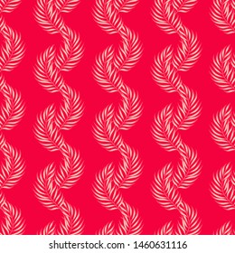 Tropical leaf floral seamless pattern. Background with tropical leaves. Exotic print for swimsuits. Floral seamless pattern.