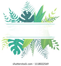 Tropical leaf frame