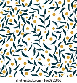 Tropical Leaf and Fruit in Summer Pattern.