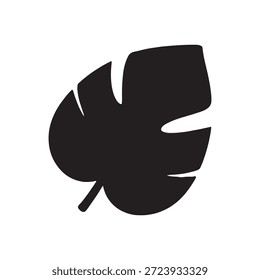 Tropical leaf icon flat design template