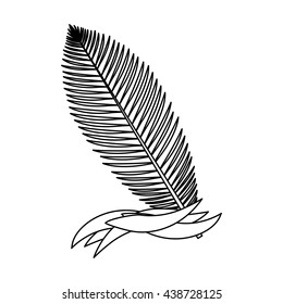 Tropical leaf icon.  Nature concept.  vector graphic