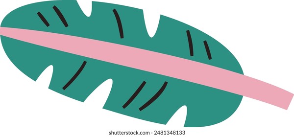 Tropical Leaf Icon Vector Illustration