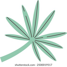 Tropical Leaf Icon Vector Illustration