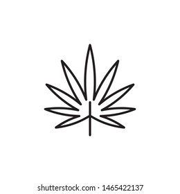 Tropical leaf icon vector on white background 