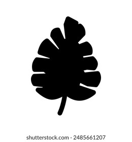 Ilustración de diseño de símbolo de Vector de hoja tropical