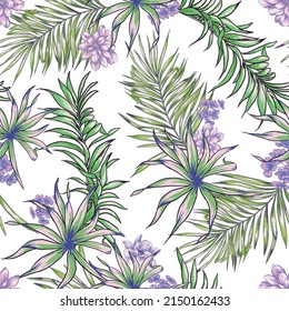 Tropical Leaf  Illustration of palm fronds Beach print Tropical print  
Summer Printing