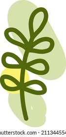 Tropisches Blatt, Illustration, Vektorgrafik auf weißem Hintergrund.