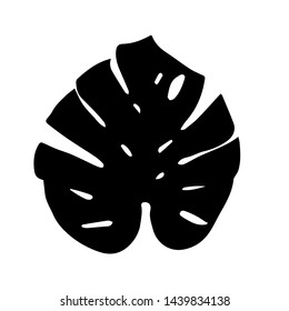 tropical leaf isolated on white background illustration vector