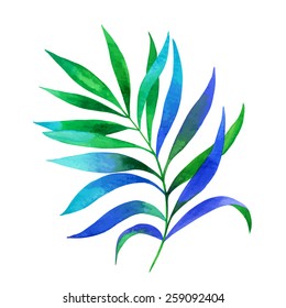 Tropical Leaf Isolated On White Vector Stock Vector (Royalty Free ...