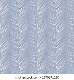 Tropical Leaf. Modern Motif. Jungle Print. Foliage Summer Seamless Pattern. Trending Greenery Vector Background. Artistic Botanical Surface. Abstract Plant Texture For Fashion. Contrast Brush Drawing.
