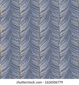 Tropical Leaf. Modern Motif. Jungle Print. Foliage Summer Seamless Pattern. Trending Greenery Vector Background. Artistic Botanical Surface. Abstract Plant Texture For Fashion. Contrast Brush Drawing.