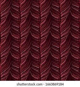 Tropical Leaf. Modern Motif. Jungle Print. Foliage Summer Seamless Pattern. Trending Greenery Vector Background. Artistic Botanical Surface. Abstract Plant Texture For Fashion. Contrast Brush Drawing.