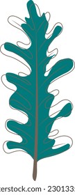 Hojas tropicales, monstera, hojas de palma, ilustración de hoja de coco para bosque tropical y estilo jardín de verano.