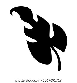 Tropical leaf on white background
