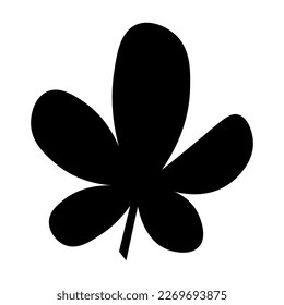 Tropical leaf on white background