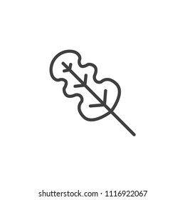Tropical Leaf outline icon. linear style sign for mobile concept and web design. Exotic plant simple line vector icon. Symbol, logo illustration. Pixel perfect vector graphics