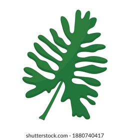 diseño vectorial de icono de estilo llano de palma de hoja tropical