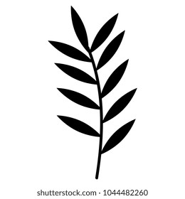 tropical leaf palm icon