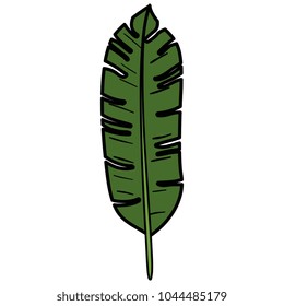 tropical leaf palm icon