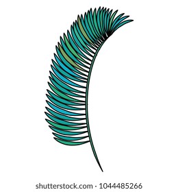 tropical leaf palm icon