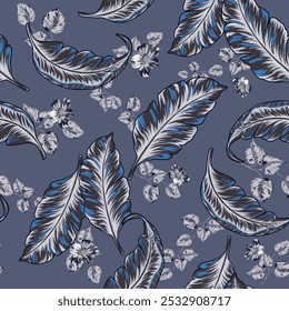 
Patrón de hoja tropical se puede utilizar en el embalaje, impresión textil y teñido, etc.