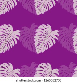 Tropical leaf pattern. Exotic seamless pattern with tropical leaves. Ethnic background with Hawaiian plants.