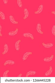 Tropical leaf pattern. Exotic seamless pattern with tropical leaves. Ethnic background with Hawaiian plants.