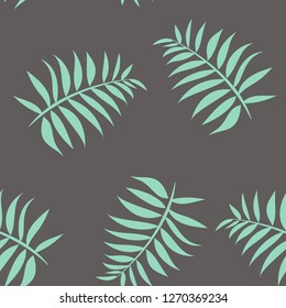 Tropical leaf pattern. Exotic seamless pattern with tropical leaves. Ethnic background with Hawaiian plants.