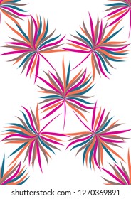 Tropical leaf pattern. Exotic seamless pattern with tropical leaves. Ethnic background with Hawaiian plants.