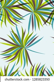 Tropical leaf pattern. Exotic seamless pattern with tropical leaves. Ethnic background with Hawaiian plants.