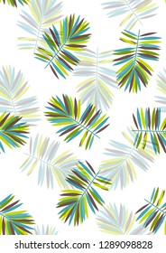 Tropical leaf pattern. Exotic seamless pattern with tropical leaves. Ethnic background with Hawaiian plants.