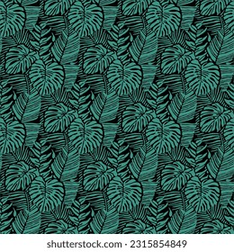 Papel tapiz de hojas tropicales , Cubiertas de pared | 