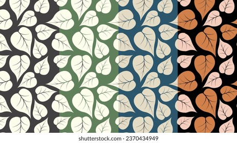 tropical leaf seamless pattern decorative illustration