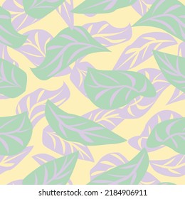 Tropical Leaf seamless pattern design for fashion textiles, graphics and crafts