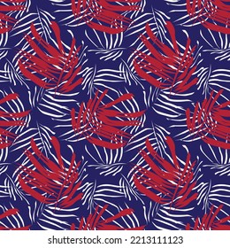 Tropical Leaf seamless pattern design for fashion textiles, graphics and crafts