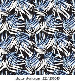 Tropical Leaf seamless pattern design for fashion textiles, graphics and crafts