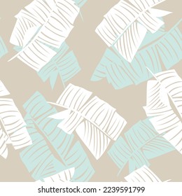 Tropical Leaf seamless pattern design for fashion textiles, graphics and crafts
