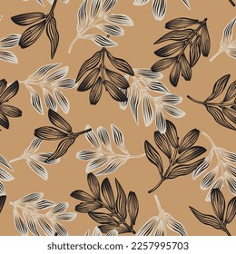 Tropical Leaf seamless pattern design for fashion textiles, graphics and crafts